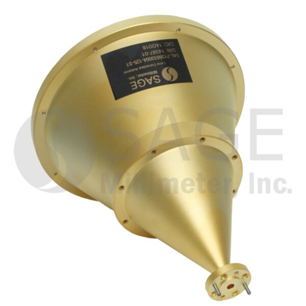 WR-28 Waveguide Lens Corrected Antenna 25 to 27 GHz