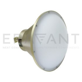 Ka-Band Lens Corrected Antenna With Rexolite Lens and UG-599/U Flange