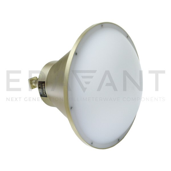 Ka-Band Lens Corrected Antenna With Rexolite Lens and UG-599/U Flange