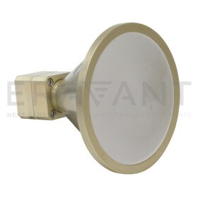 WR-28 Waveguide Lens Corrected Antenna 33 to 37 GHz