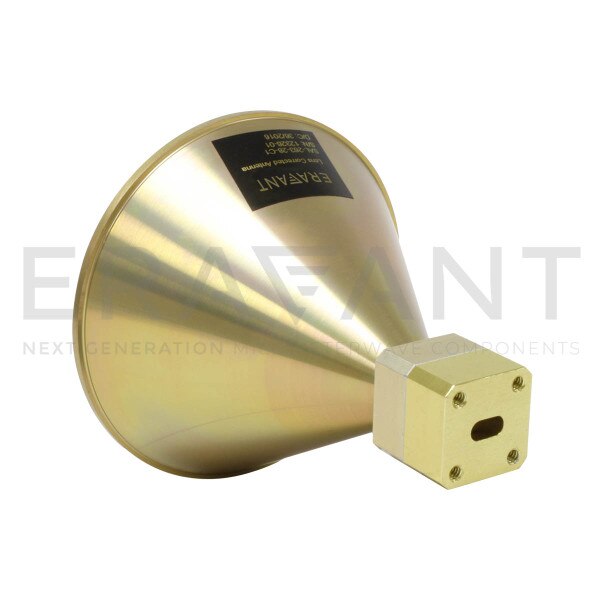 WR-28 Waveguide Spot-Focusing Lens Antenna 25.5 to 26.5 GHz