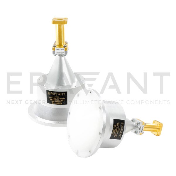 WR-28 Waveguide Spot-Focusing Lens Antenna 26.5 to 40 GHz