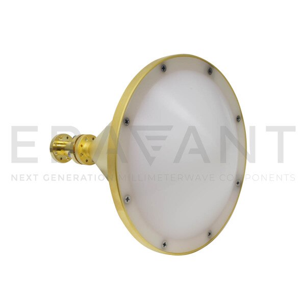 WR-10 Waveguide Spot-Focusing Lens Antenna 1.7" Focal Length
