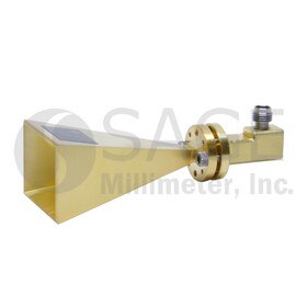 WR-15 Coaxial Rectangular Horn Antenna 23 dBi Gain, 50 to 70 GHz, 1.85 mm (F)
