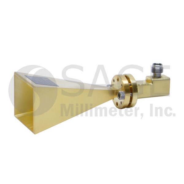 WR-15 Coaxial Rectangular Horn Antenna 23 dBi Gain, 50 to 70 GHz, 1.85 mm (F)