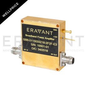 Broadband Amplifier, Wellprice, 18 to 40 GHz, 40 dB Gain, +18 dBm P1db, 4.0 dB Noise Figure, 2.4 mm (F)