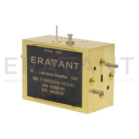 E-Band Low Noise Amplifier, 60 to 90 GHz, 30 dB Gain, 5.5 dB Noise Figure, In-line WR-12 Waveguide