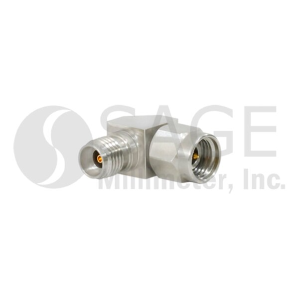 Right Angle (90°) Coaxial Adapter DC to 65 GHz