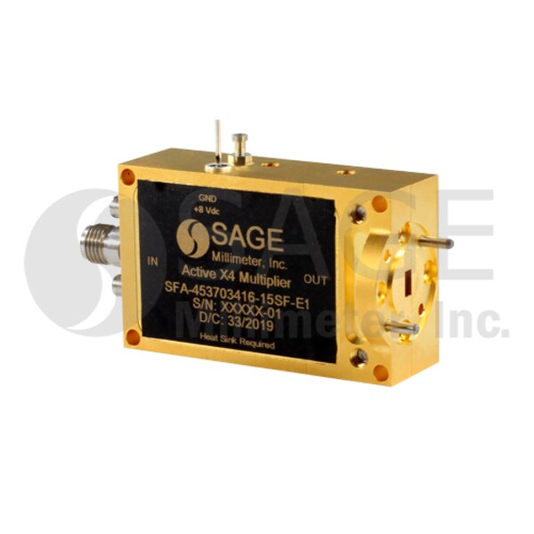 X4 Active Frequency Multiplier 50 to 75 GHz, +16 dBm Output Power
