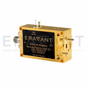 X4 Active Frequency Multiplier, 60 to 90 GHz, +20 dBm Output Power, In-line WR-12 Waveguide, E-Band