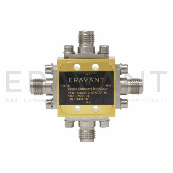 Broadband Single Sideband Modulator, 20 to 42 GHz, 15 dB Conversion Loss, 18 dB Image Rejection