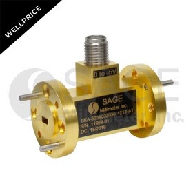 E-Band Electrical Attenuator, Wellprice, 60 to 90 GHz, 25 dB Attenuation, WR-12 Waveguide