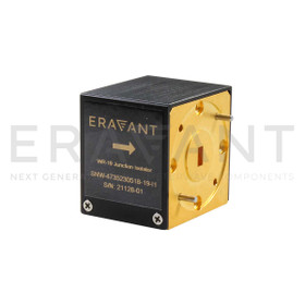 U-Band Junction Isolator, 37 to 43 GHz, 18 dB Isolation, WR-19 Waveguide, Thermal Vacuum Safe