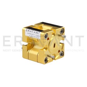 W-Band, Mini Faraday Isolator, 75 to 110 GHz, 28 dB Isolation, 1.5 dB Insertion Loss, WR-10 Waveguide, 90° Twist