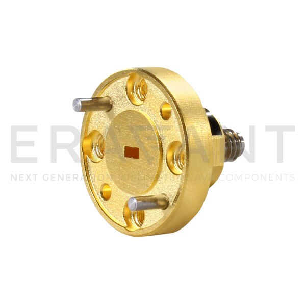 WR-10 Waveguide to Coax Adapter End Launch, Thermal Vacuum Safe