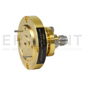 WR-10 Bulkhead Waveguide to Coax Adapter Panel Mount