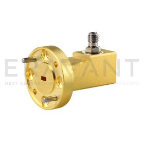 WR-10 Waveguide to Coax Adapter WR-10 Waveguide to 1 mm (F), Right Angle