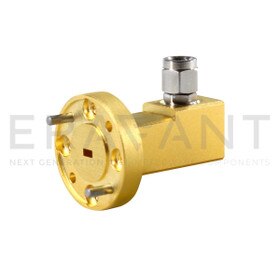 WR-10 Waveguide to Coax Adapter Right Angle