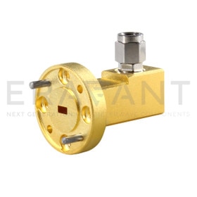 WR-12 Waveguide to Coax Adapter WR-12 Waveguide to 1 mm (M), Right Angle