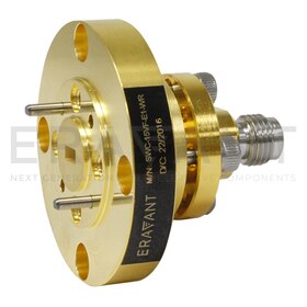 WR-15 Bulkhead Waveguide to Coax Adapter End Launch, Panel Mount