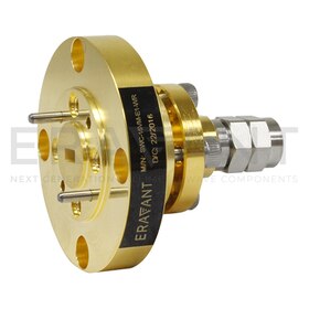 WR-15 Bulkhead Waveguide to Coax Adapter WR-15 Waveguide to 1.85 mm (M)