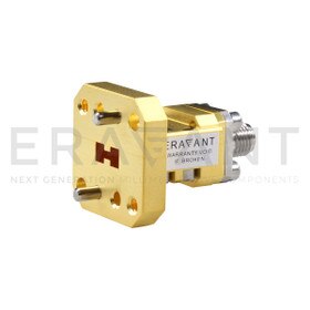 WRD-180 Waveguide to 2.92 mm (F), End Launch, Waveguide to Coax Adapter, Double-Ridged