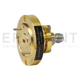 WR-19 Bulkhead Waveguide to Coax Adapter End Launch, Panel Mount