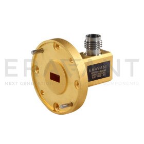 WR-19 Waveguide to Coax Adapter WR-19 Waveguide to 2.4 mm (F), Right Angle