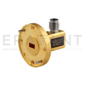 WR-22 Waveguide to Coax Adapter WR-22 Waveguide to 2.92 mm (F), Right Angle