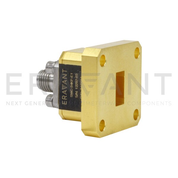 WR-34 Waveguide to Coax Adapter WR-34 Waveguide to 2.4 mm (F), End Launch