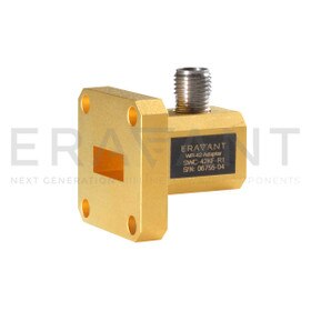 WR-42 Waveguide to Coax Adapter Right Angle, Thermal Vacuum Safe