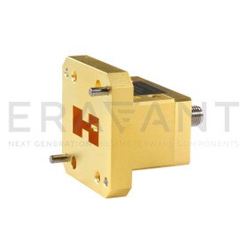 Waveguide to Coax Adapter, Double-Ridged, WRD-650 Waveguide to SMA (F), End Launch