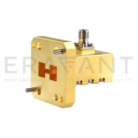 WRD-650 Waveguide to Coax Adapter, Double-Ridged, WRD-650 Waveguide to SMA (F), Right Angle