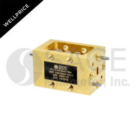 WR-10 Waveguide Lowpass Filter, Wellprice, 65 to 110 GHz, 50 dB Rejection from DC to 56 GHz and 120 to 170 GHz, W-Band