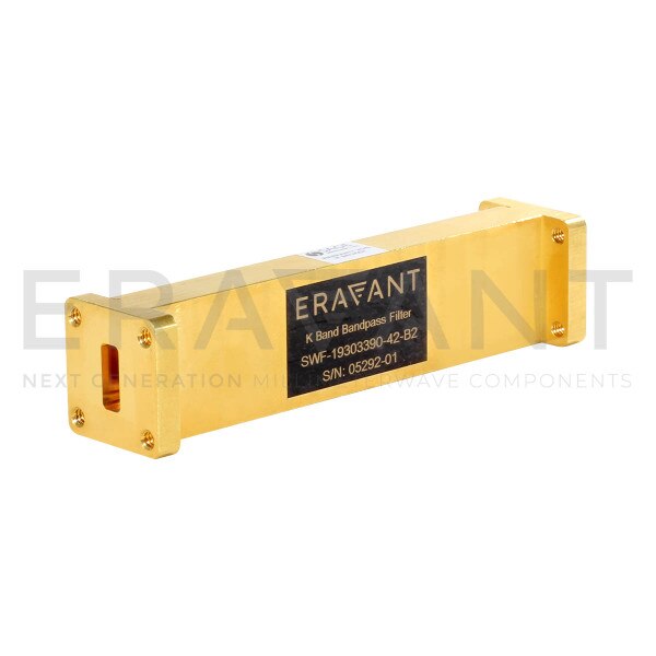 WR-28 Waveguide Bandpass Filter 17.7 to 20.2 GHz Passband