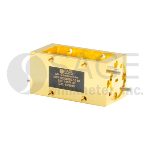WR-22 Waveguide Bandpass Filter 30 to 45 GHz Passband