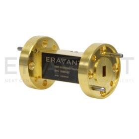 WR-15 Waveguide Bandpass Filter 73 to 75 GHz Passband, 40 dB Rejection from DC to 70 GHz and 79 to 90 GHz, V-Ban
