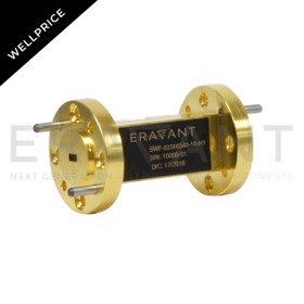 WR-10 Waveguide Highpass Filter, Wellprice, 92 GHz and Higher Passband, 40 dB Rejection from DC to 85 GHz, W-Band