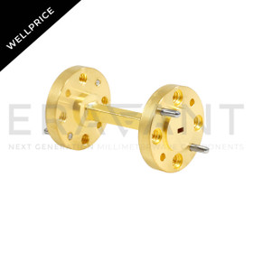 WR-12 Waveguide Straight Section, Wellprice, E-Band, 60 to 90 GHz, 1.25"