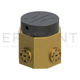 W-Band Manual Waveguide Switch, H-Plane, 75 to 110 GHz, 50 dB Isolation, WR-10 Waveguide