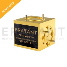 WR-03 Band Magic Tee 220 to 330 GHz, 30 dB Sum and Difference Port Isolation, 20 dB Collinear Port Isolation, WR-03 | Eravant