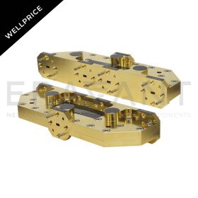 4-Way In-line Power Divider, Wellprice, 62 to 86 GHz, 15 dB Adjacent Port Isolation, WR-12 Waveguide, E-Band