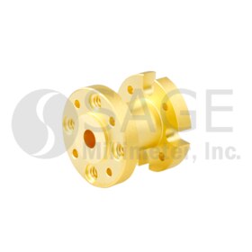 Compact Waveguide Mode Transition 0.148" Square Waveguide to 0.165" Diameter Circular Waveguide