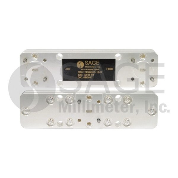 E-Band Diplexer 74 to 79 GHz Low Passband, 84 to 89 High Passband, 55 dB Rejection, WR-12 Waveguide | Eravant